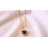 Heart Pendant with Green Stone – A Touch of Elegance | Manoa 💚✨