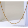 18K Gold Rope Chain Necklace – Timeless Elegance ✨