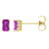 14K Gold Earrings with Natural Pink Tourmaline – Beauty and Sophistication