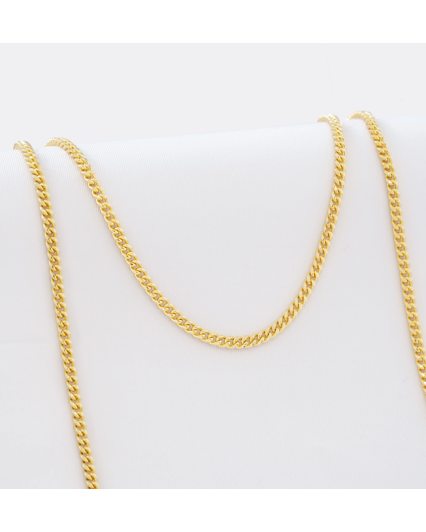 Corrente Cubana 45 cm em Ouro 18k – Garantia 1 Ano